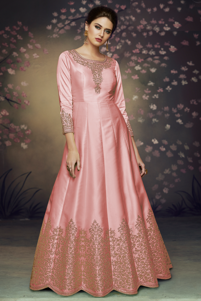 Cami satin gown in pink - Victoria Beckham | Mytheresa